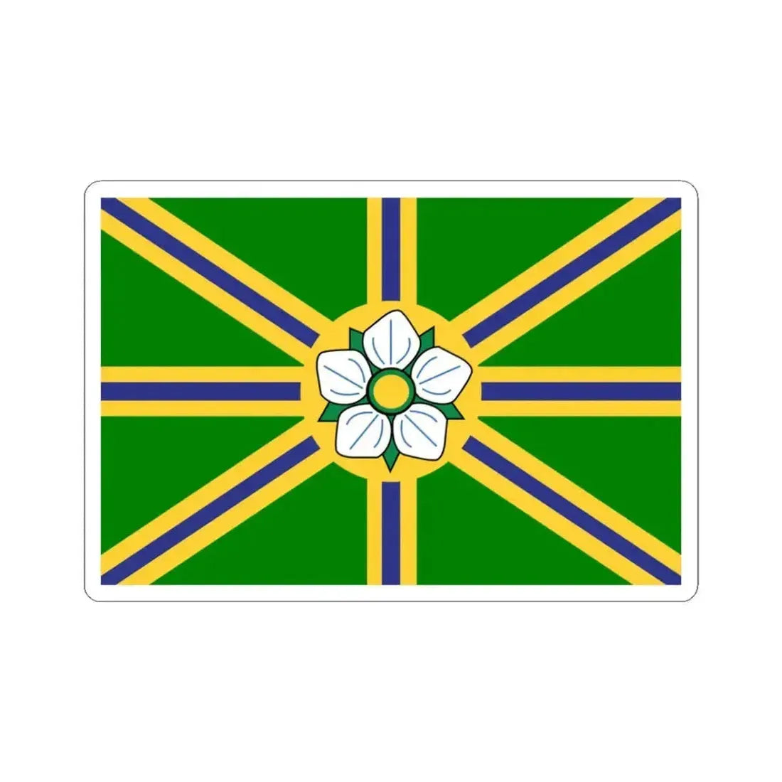 Flag of Abbotsford BC Canada - STICKER Vinyl Kiss-Cut Decal 3 Inch White - The Sticker Space