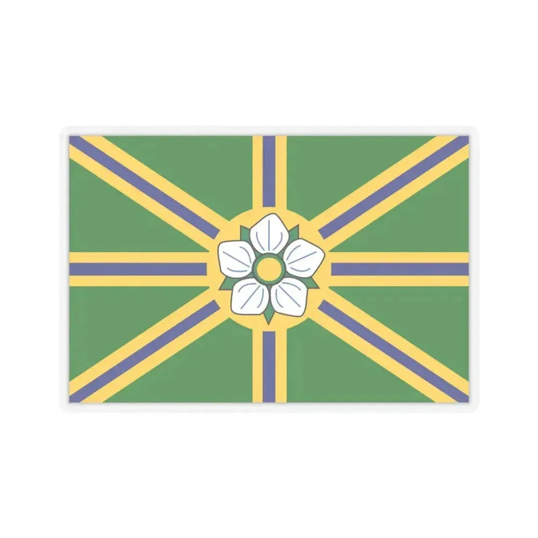 Flag of Abbotsford BC Canada - STICKER Vinyl Kiss-Cut Decal 4 Inch Transparent - The Sticker Space