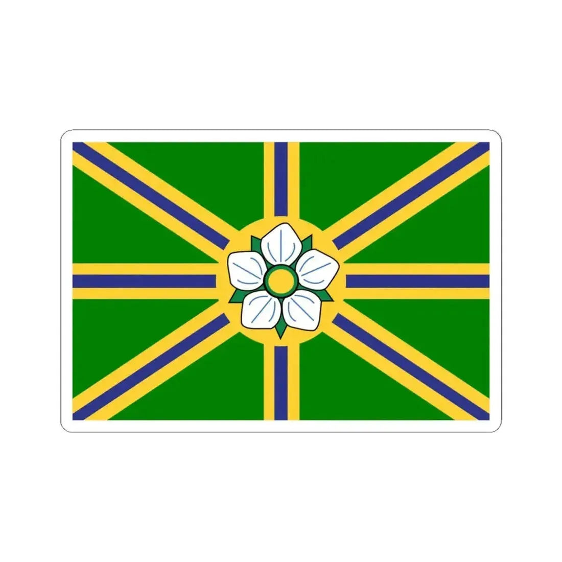 Flag of Abbotsford BC Canada - STICKER Vinyl Kiss-Cut Decal 4 Inch White - The Sticker Space