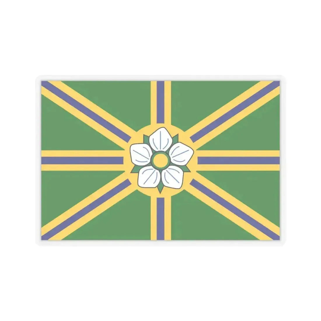 Flag of Abbotsford BC Canada - STICKER Vinyl Kiss-Cut Decal 6 Inch Transparent - The Sticker Space