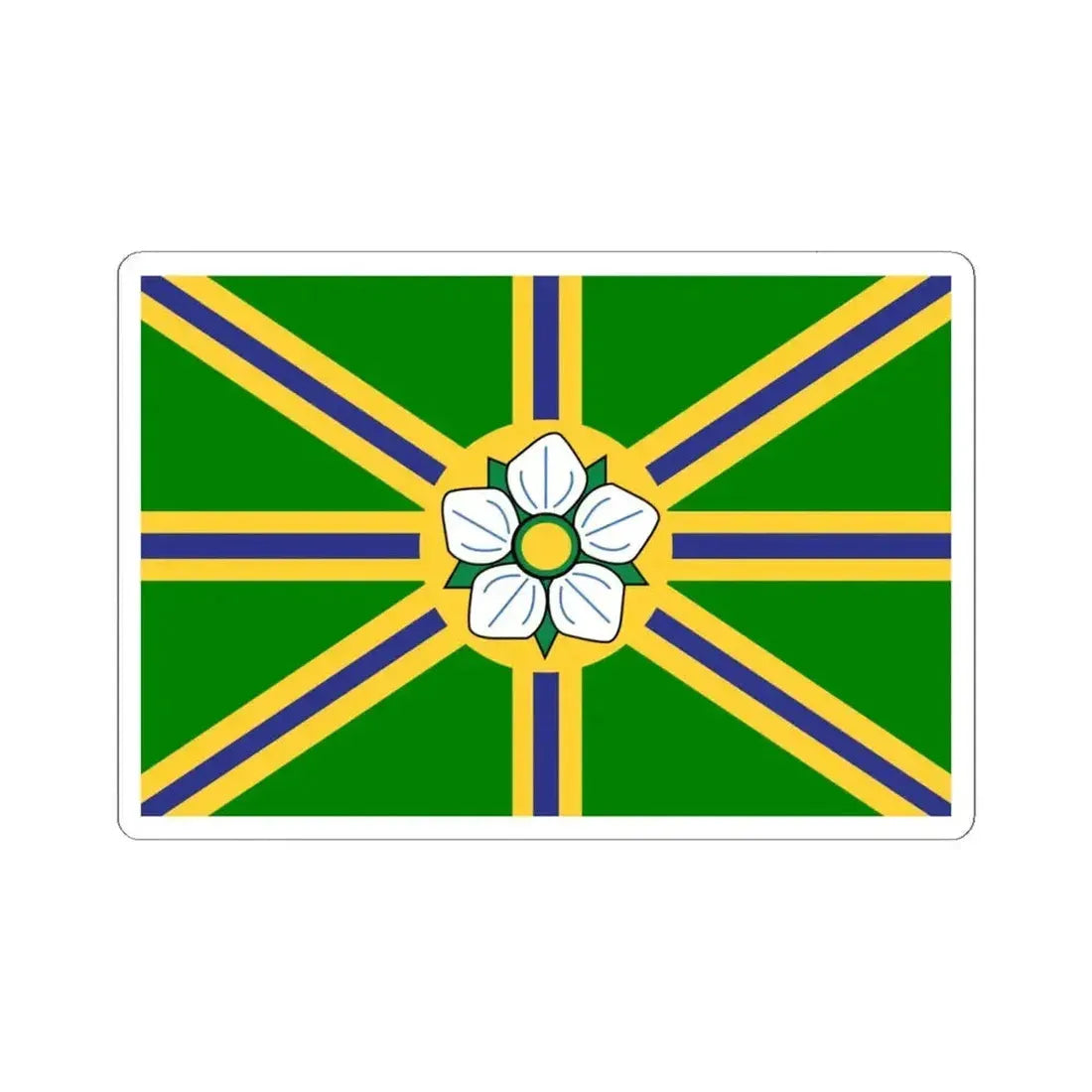Flag of Abbotsford BC Canada - STICKER Vinyl Kiss-Cut Decal 6 Inch White - The Sticker Space