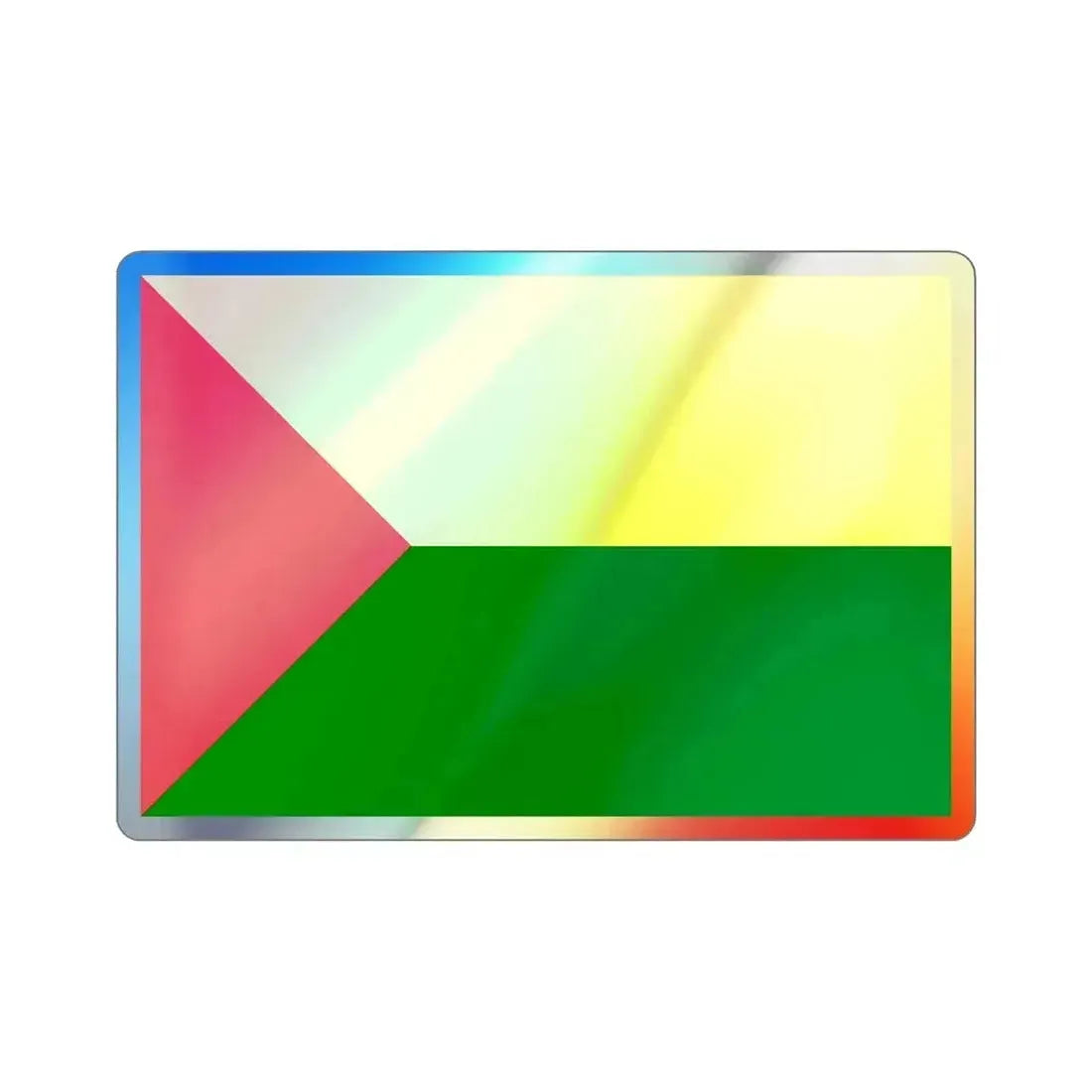 Flag of Abejorral Colombia Holographic STICKER Die-Cut Vinyl Decal 4 Inch - The Sticker Space