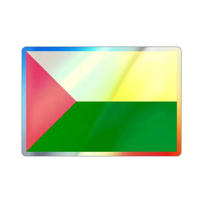 Flag of Abejorral Colombia Holographic STICKER Die-Cut Vinyl Decal 5 Inch - The Sticker Space