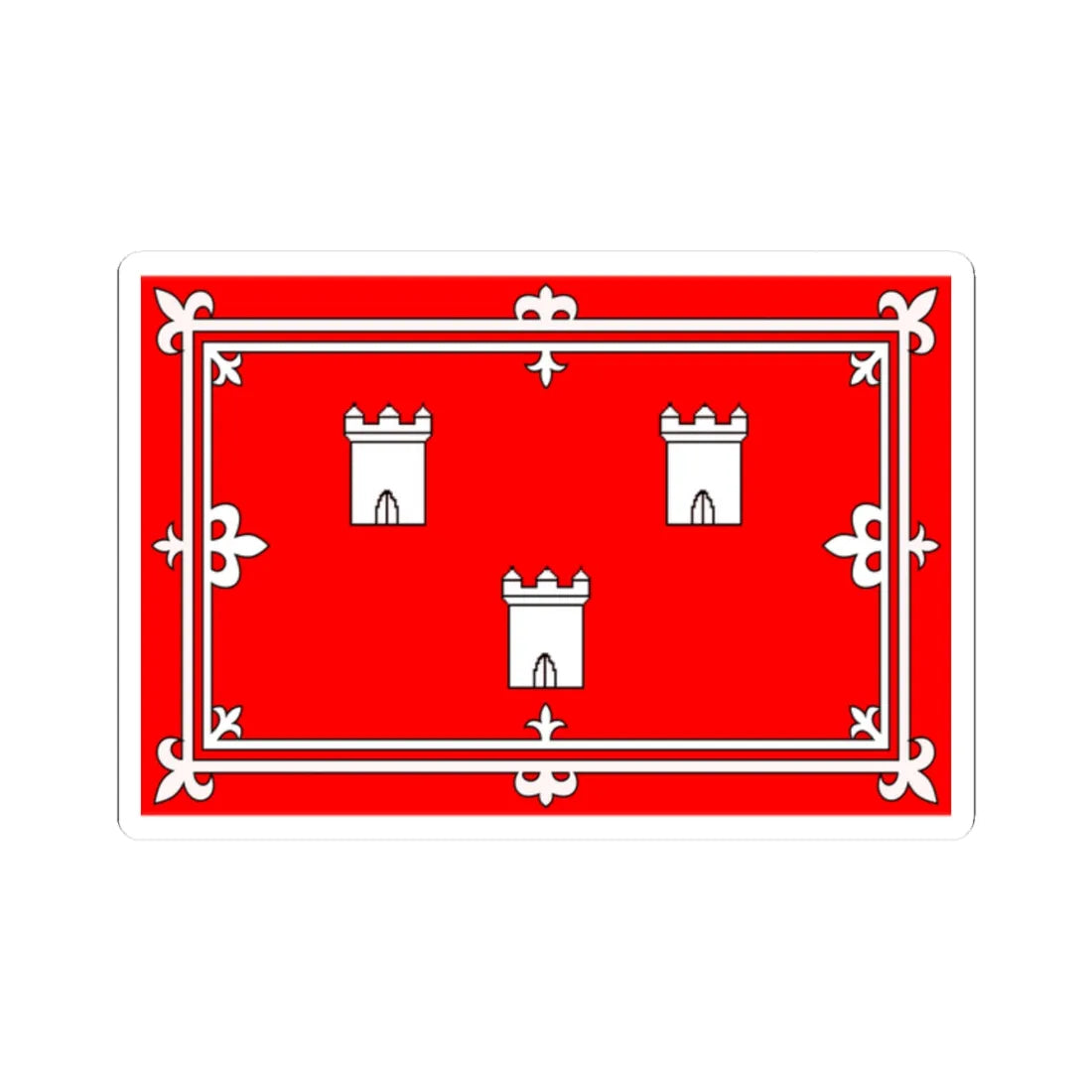 Flag of Aberdeen (Scotland) STICKER Vinyl Kiss-Cut Decal 2 Inch White - The Sticker Space