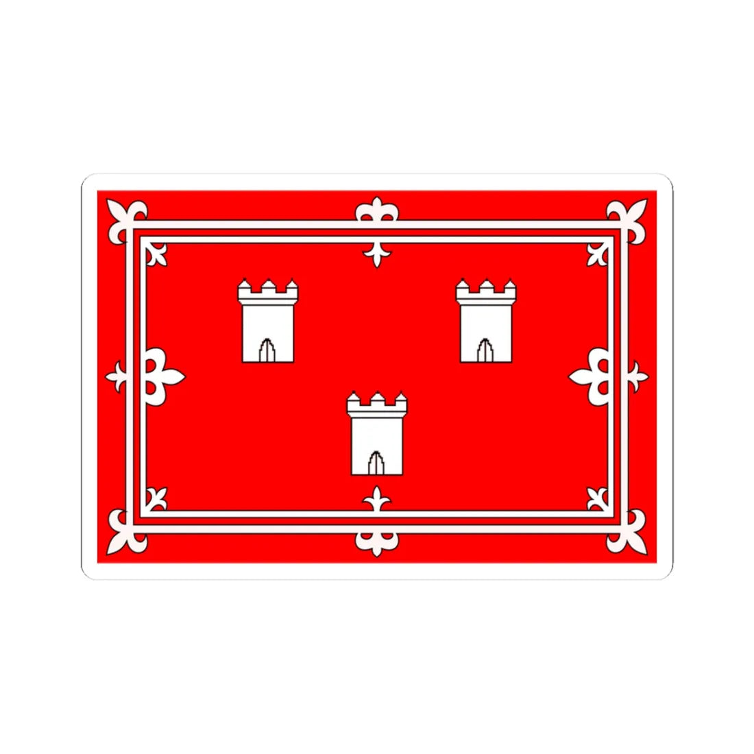 Flag of Aberdeen (Scotland) STICKER Vinyl Kiss-Cut Decal 3 Inch White - The Sticker Space