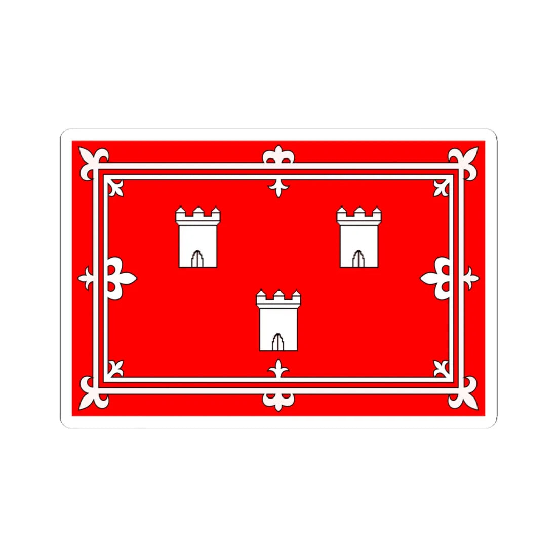 Flag of Aberdeen (Scotland) STICKER Vinyl Kiss-Cut Decal 4 Inch White - The Sticker Space