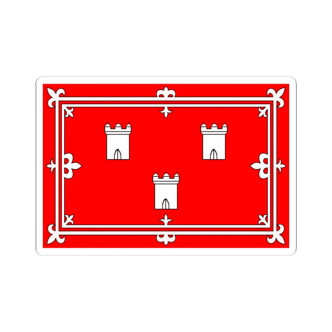 Flag of Aberdeen (Scotland) STICKER Vinyl Kiss-Cut Decal 6 Inch White - The Sticker Space