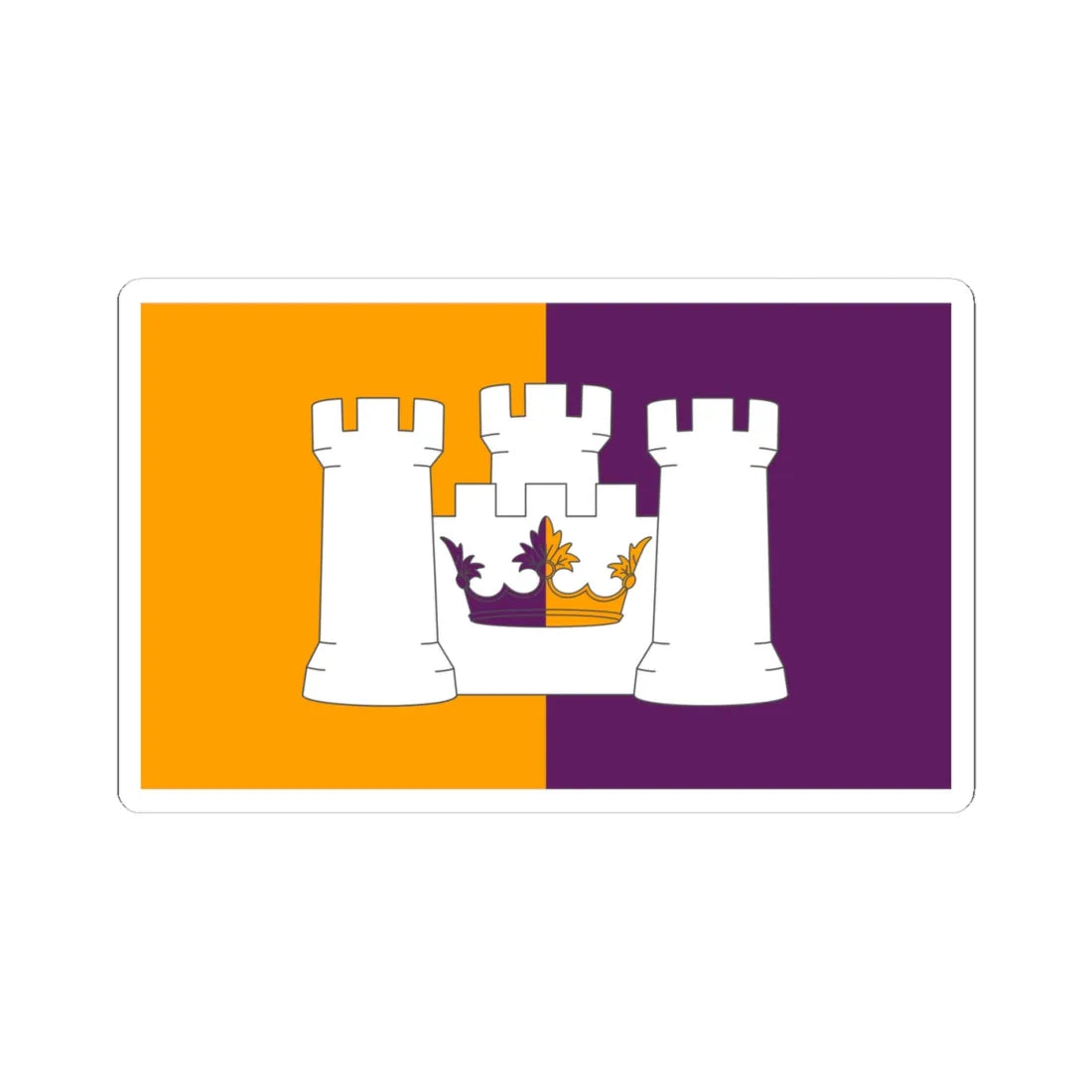 Flag of Aberdeenshire (Scotland) STICKER Vinyl Kiss-Cut Decal 4 Inch White - The Sticker Space