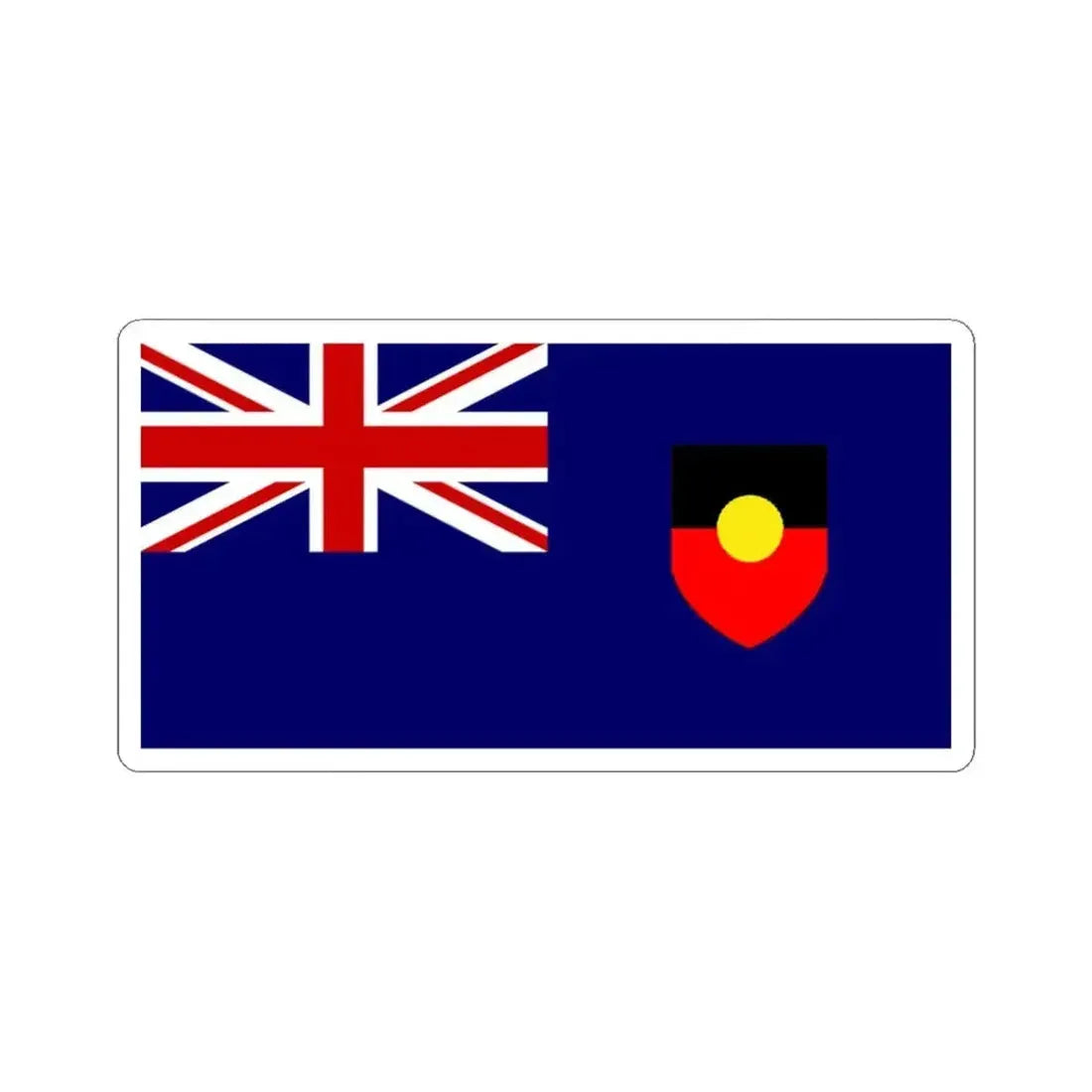 Flag of Aboriginal Dominion (Australia) STICKER Vinyl Kiss-Cut Decal 3 Inch White - The Sticker Space