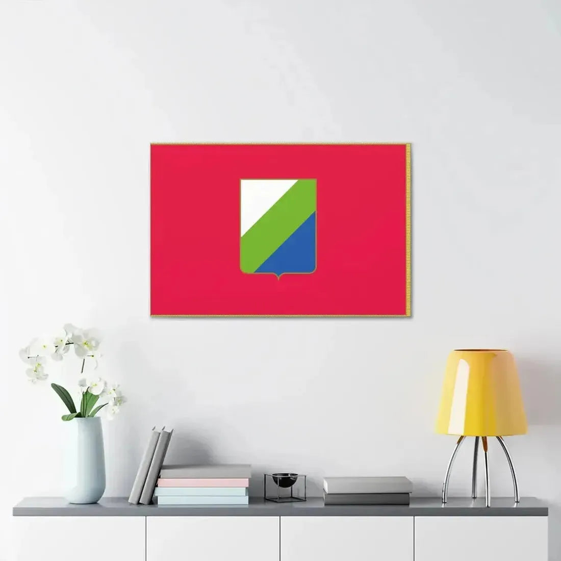 Flag of Abruzzo Italy - Canvas Wall Art - The Sticker Space
