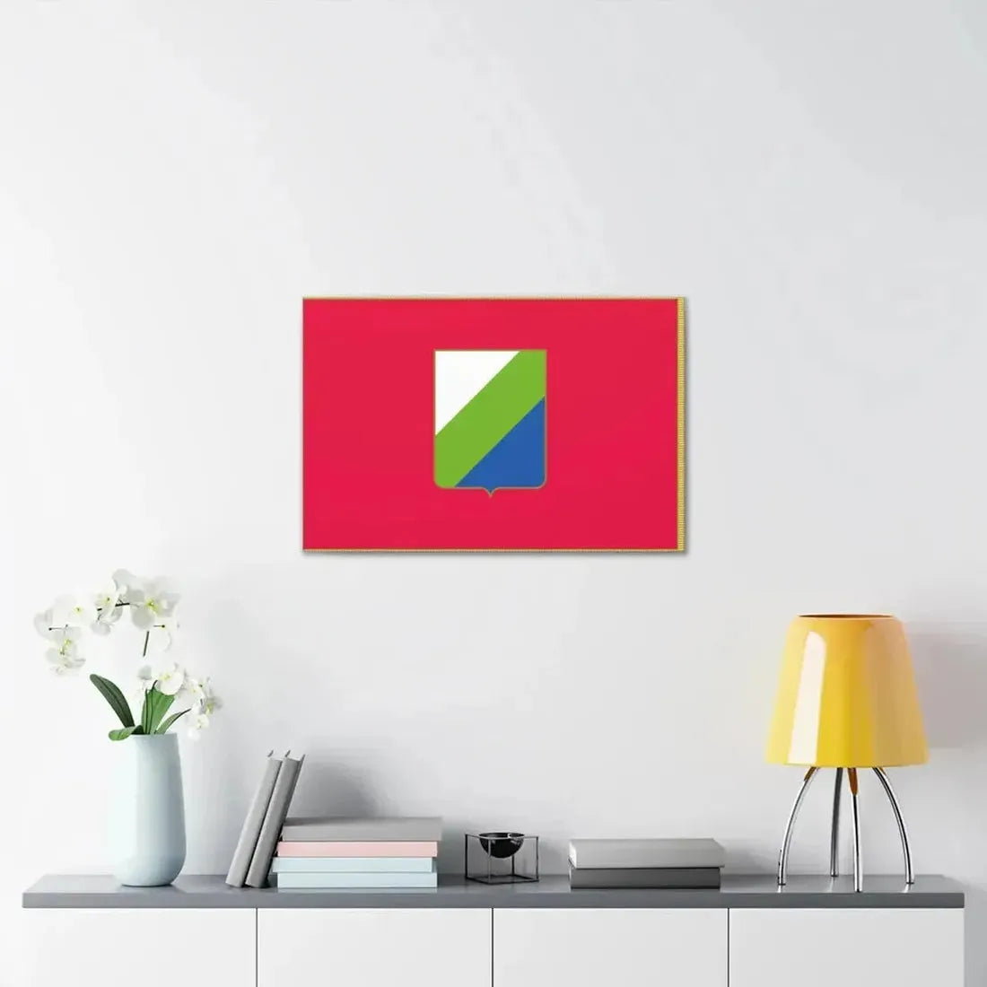 Flag of Abruzzo Italy - Canvas Wall Art - The Sticker Space
