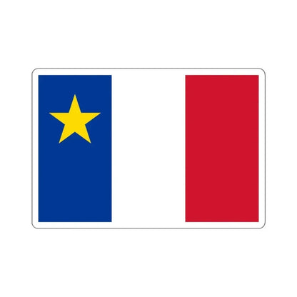 Flag of Acadia - STICKER Vinyl Kiss-Cut Decal 6 Inch White - The Sticker Space