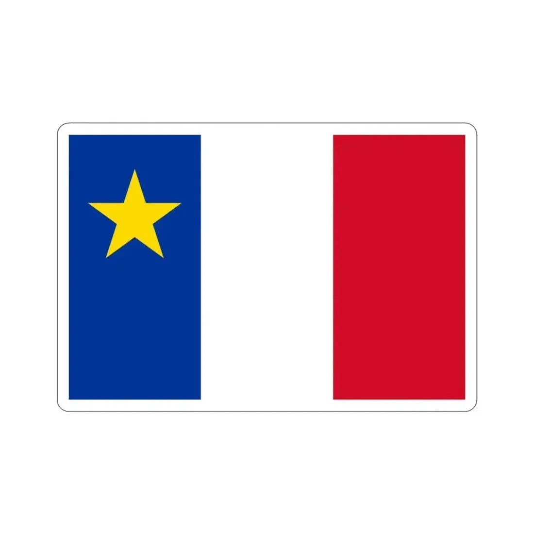 Flag of Acadia USA STICKER Vinyl Die-Cut Decal 3 Inch - The Sticker Space