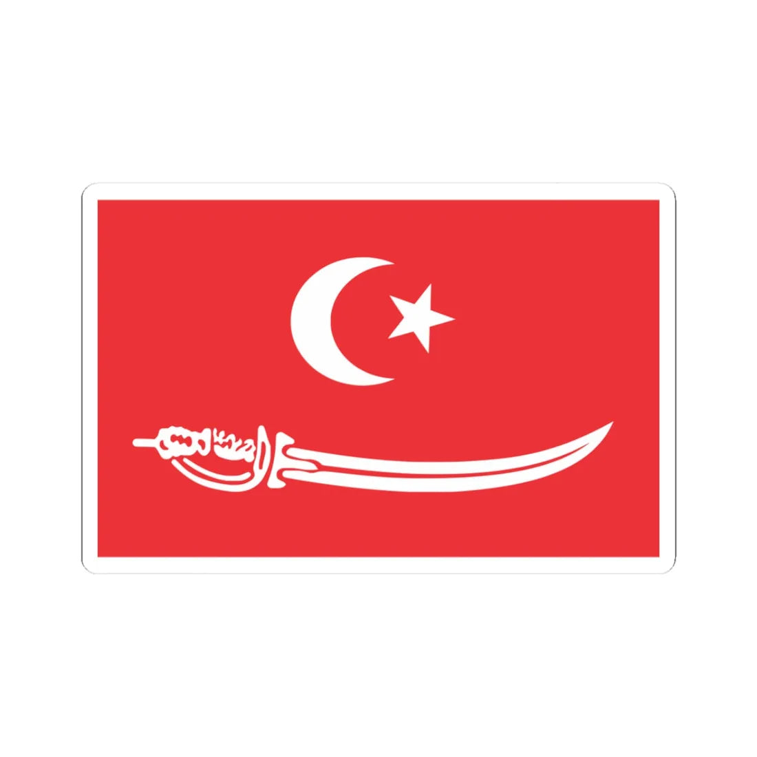 Flag of Aceh Sultanate (Indonesia) STICKER Vinyl Kiss-Cut Decal 3 Inch White - The Sticker Space