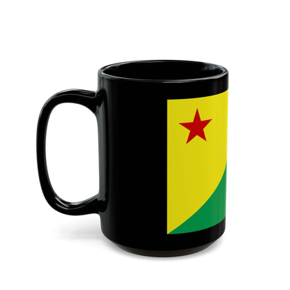 Flag of Acre Brazil - Black Coffee Mug-The Sticker Space