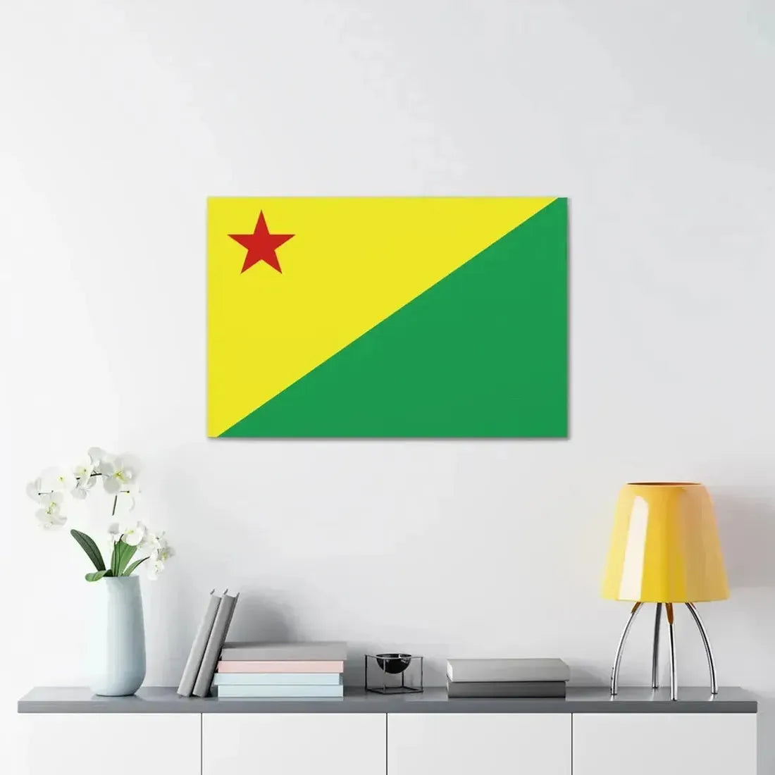 Flag of Acre Brazil - Canvas Wall Art - The Sticker Space