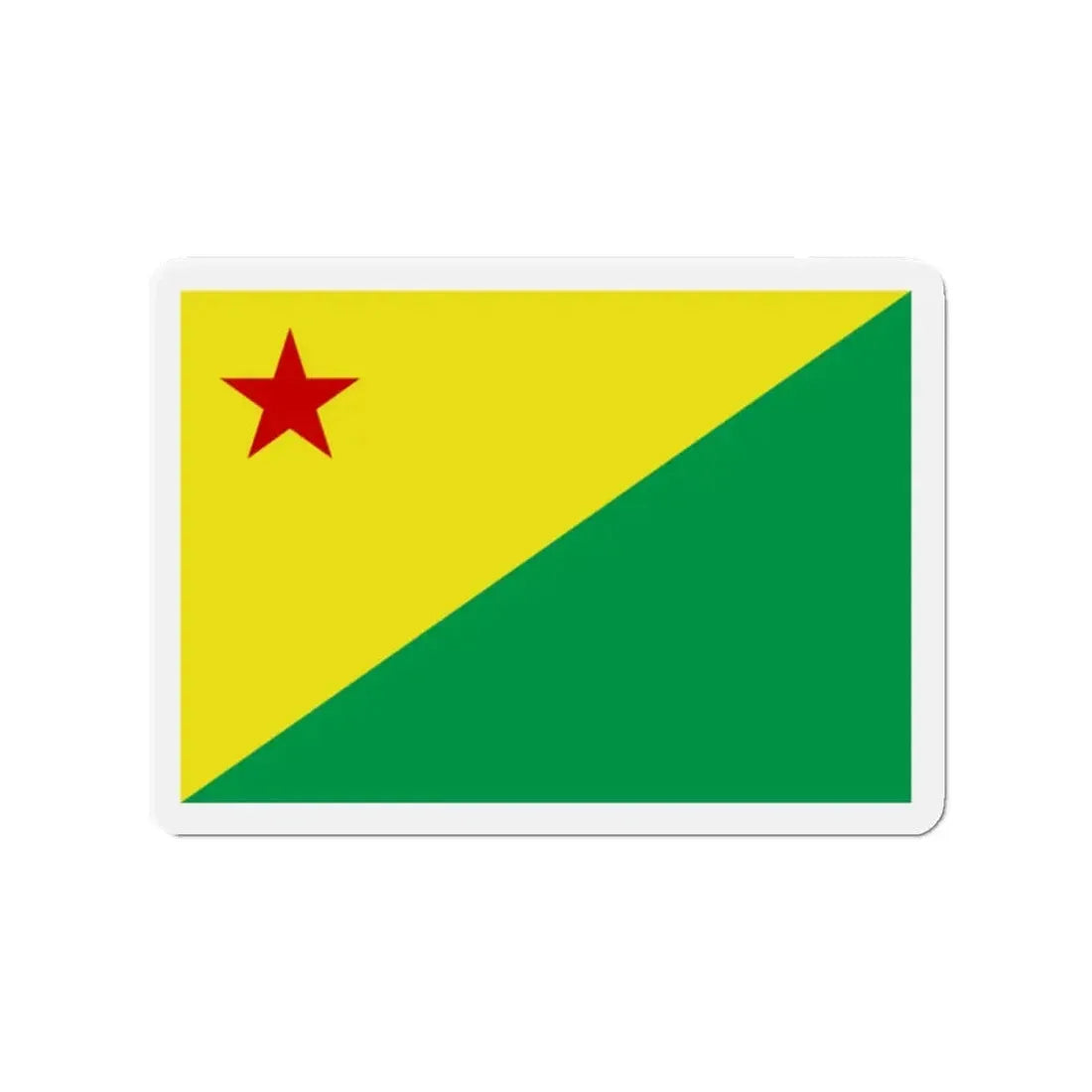 Flag of Acre Brazil - Refrigerator Magnet 2 Inch - The Sticker Space