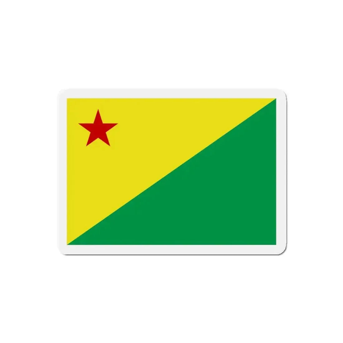Flag of Acre Brazil - Refrigerator Magnet 5 Inch - The Sticker Space