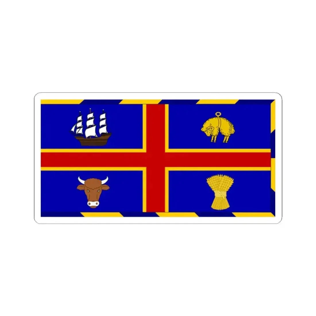 Flag of Adelaide (Australia) STICKER Vinyl Kiss-Cut Decal 2 Inch White - The Sticker Space