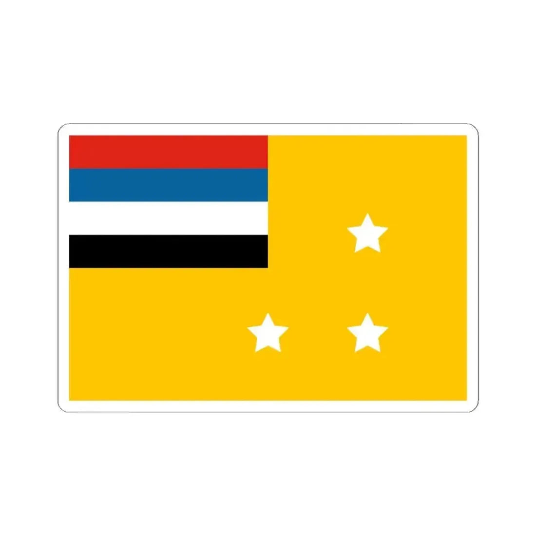 Flag of admiral of the Navy of Manchukuo 1932-1935 (China) STICKER Vinyl Kiss-Cut Decal 6 Inch White - The Sticker Space