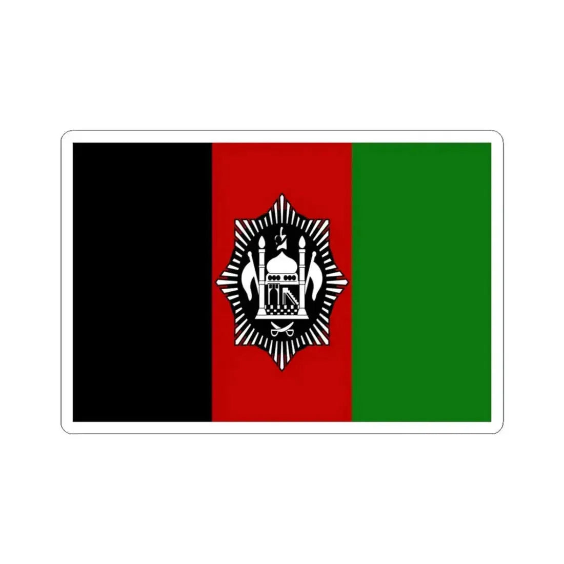 Flag of Afghanistan 17 Jan 1929 - 13 Oct 1929 (Afghanistan) STICKER Vinyl Kiss-Cut Decal 3 Inch White - The Sticker Space