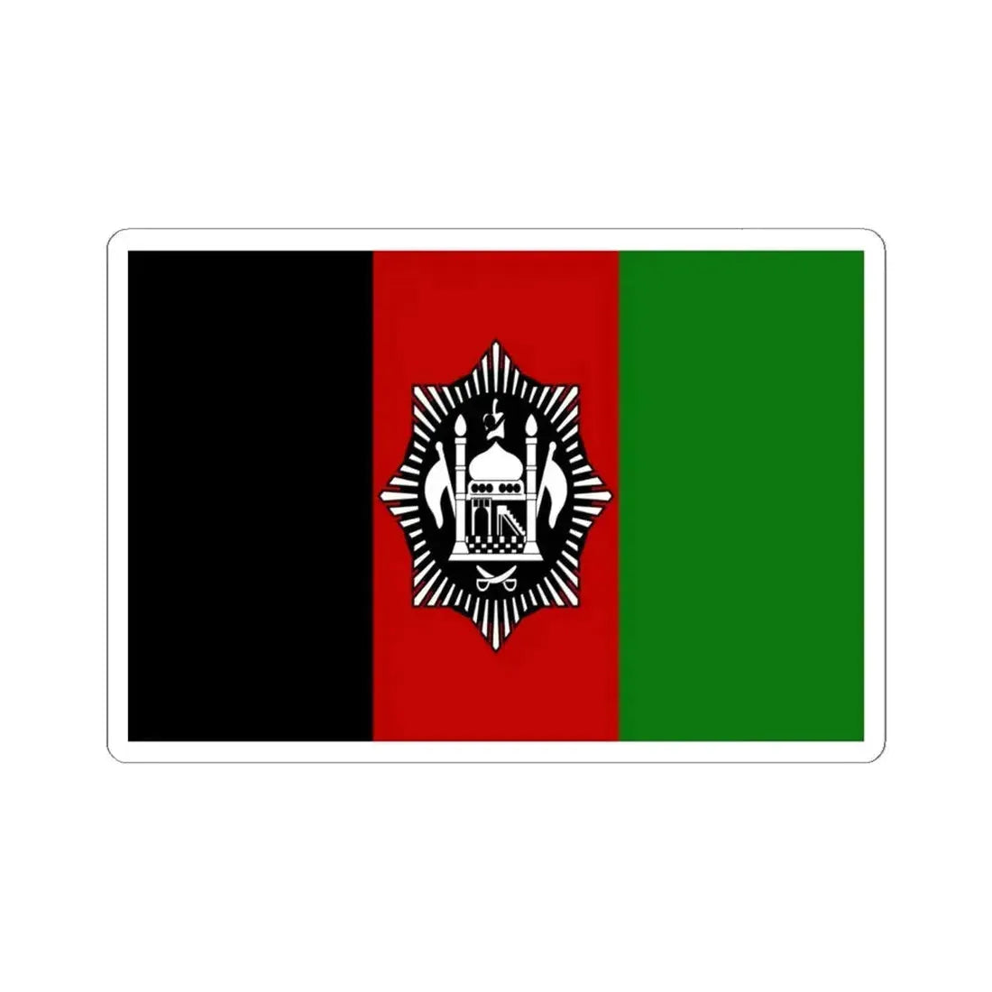 Flag of Afghanistan 17 Jan 1929 - 13 Oct 1929 (Afghanistan) STICKER Vinyl Kiss-Cut Decal 6 Inch White - The Sticker Space