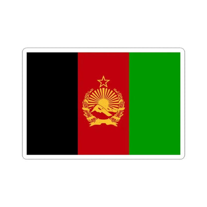 Flag of Afghanistan 1928-1929 Gold (Afghanistan) STICKER Vinyl Kiss-Cut Decal 3 Inch White - The Sticker Space