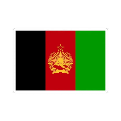 Flag of Afghanistan 1928-1929 Gold (Afghanistan) STICKER Vinyl Kiss-Cut Decal 4 Inch White - The Sticker Space