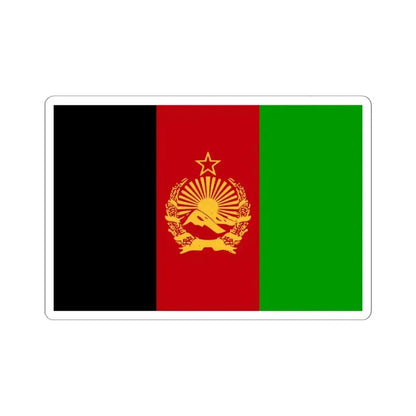 Flag of Afghanistan 1928-1929 Gold (Afghanistan) STICKER Vinyl Kiss-Cut Decal 6 Inch White - The Sticker Space