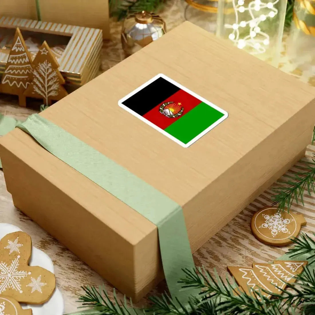 Flag of Afghanistan 1928-1929 variant (Afghanistan) STICKER Vinyl Kiss-Cut Decal - The Sticker Space