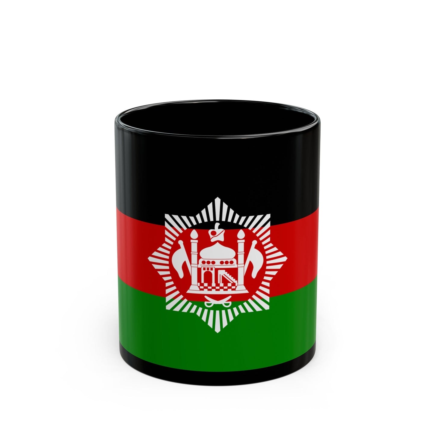 Flag of Afghanistan 1928 - Black Coffee Mug-11oz-The Sticker Space