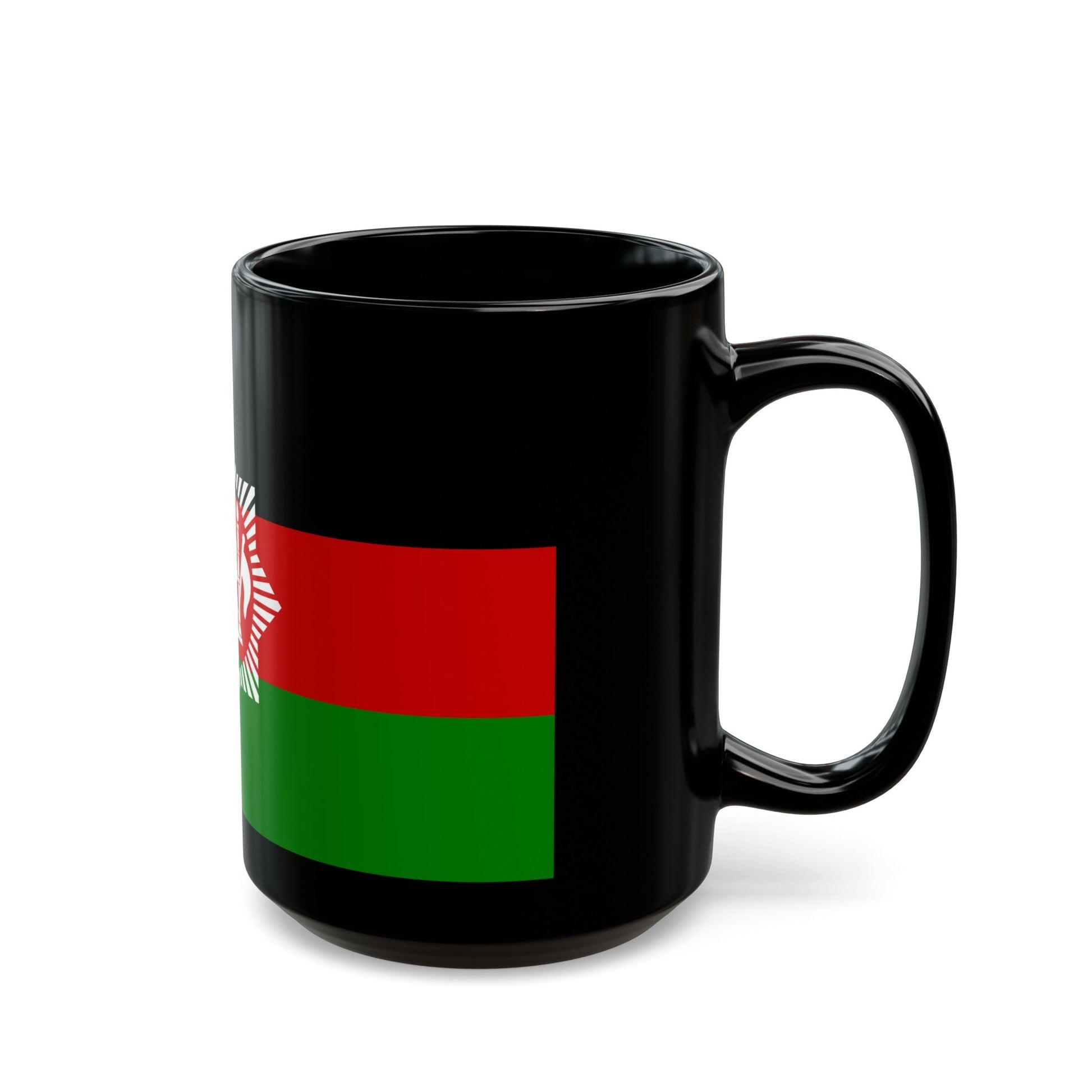 Flag of Afghanistan 1928 - Black Coffee Mug-The Sticker Space