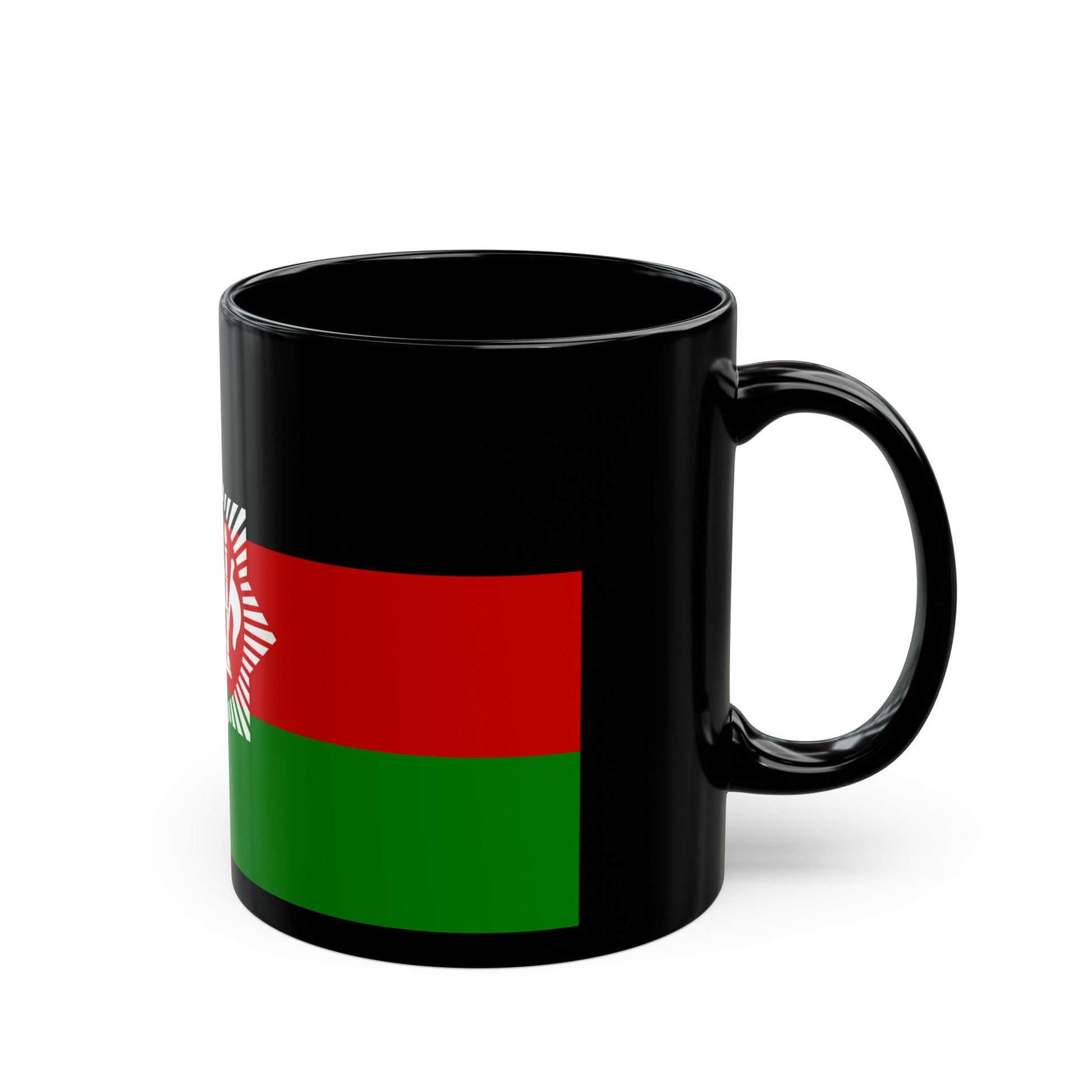 Flag of Afghanistan 1928 - Black Coffee Mug-The Sticker Space