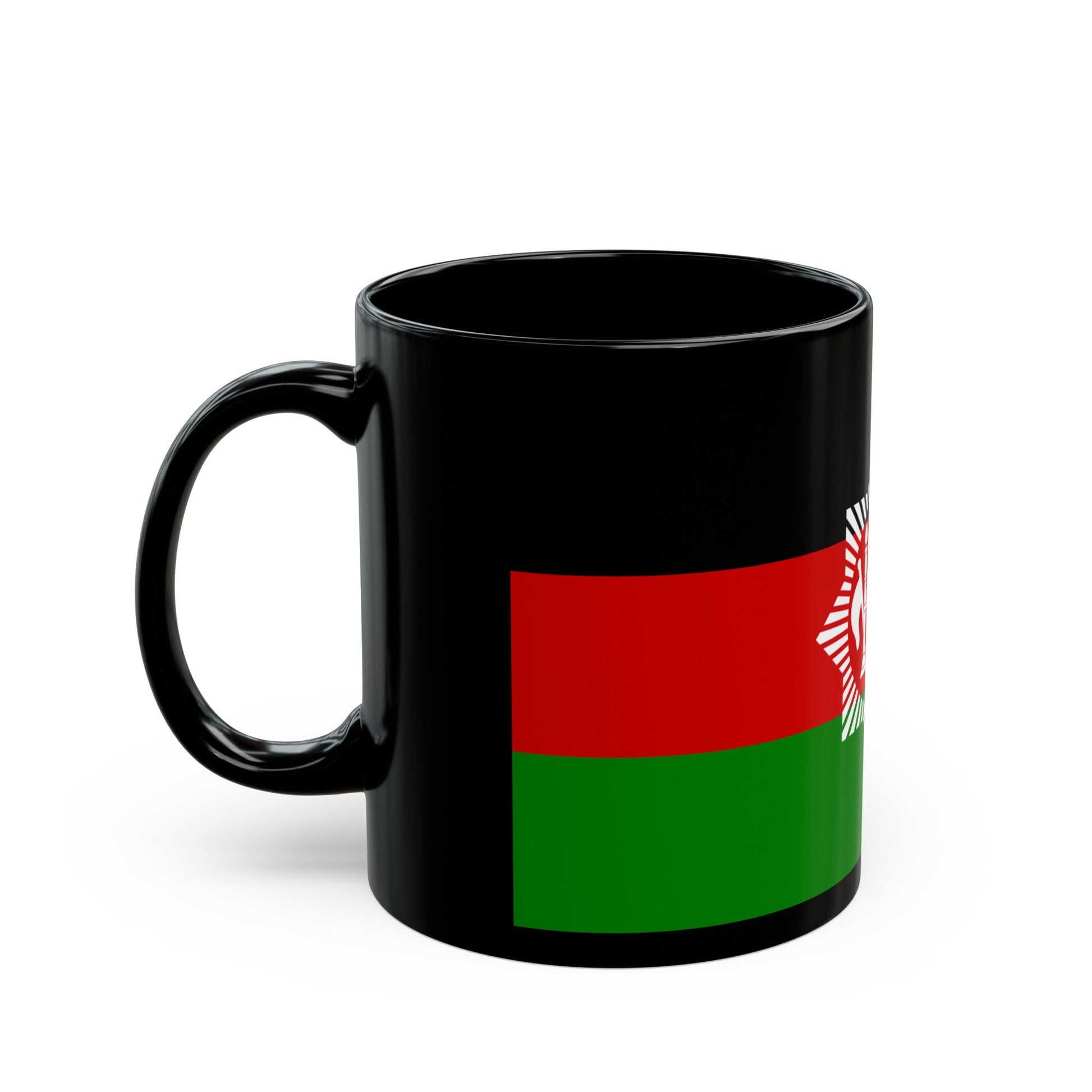 Flag of Afghanistan 1928 - Black Coffee Mug-The Sticker Space