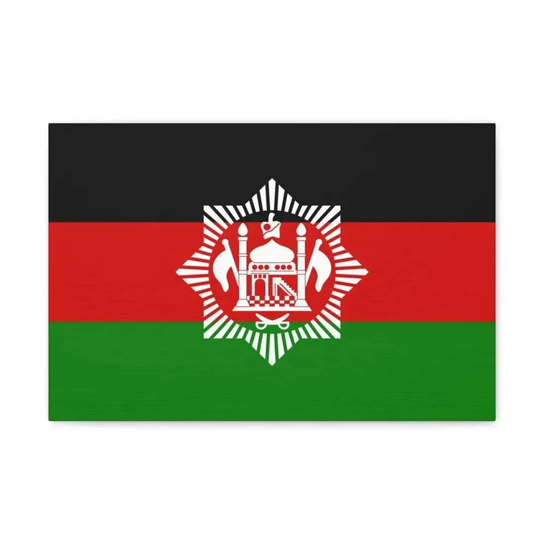 Flag of Afghanistan 1928 - Canvas Wall Art 18″ x 12″ 1.25" - The Sticker Space