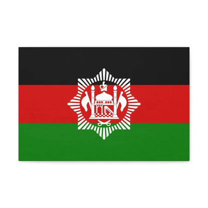Flag of Afghanistan 1928 - Canvas Wall Art 18″ x 12″ 1.25" - The Sticker Space