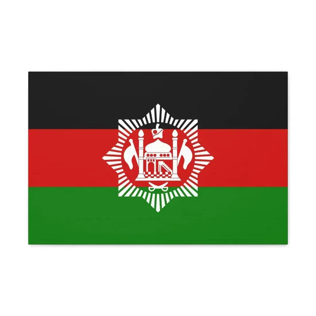 Flag of Afghanistan 1928 - Canvas Wall Art 24″ x 16″ 1.25" - The Sticker Space