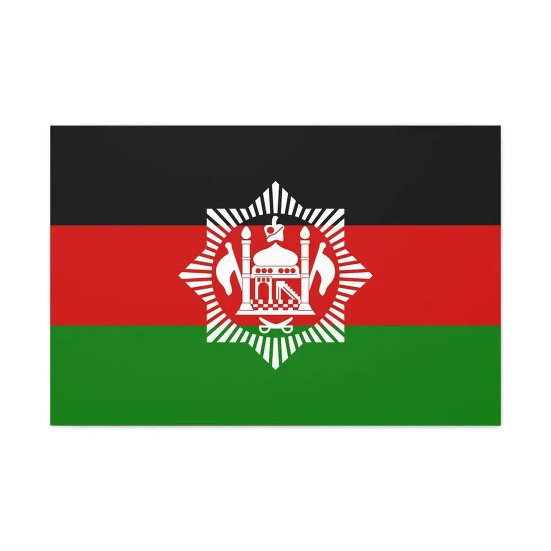 Flag of Afghanistan 1928 - Canvas Wall Art 36" x 24" 1.25" - The Sticker Space