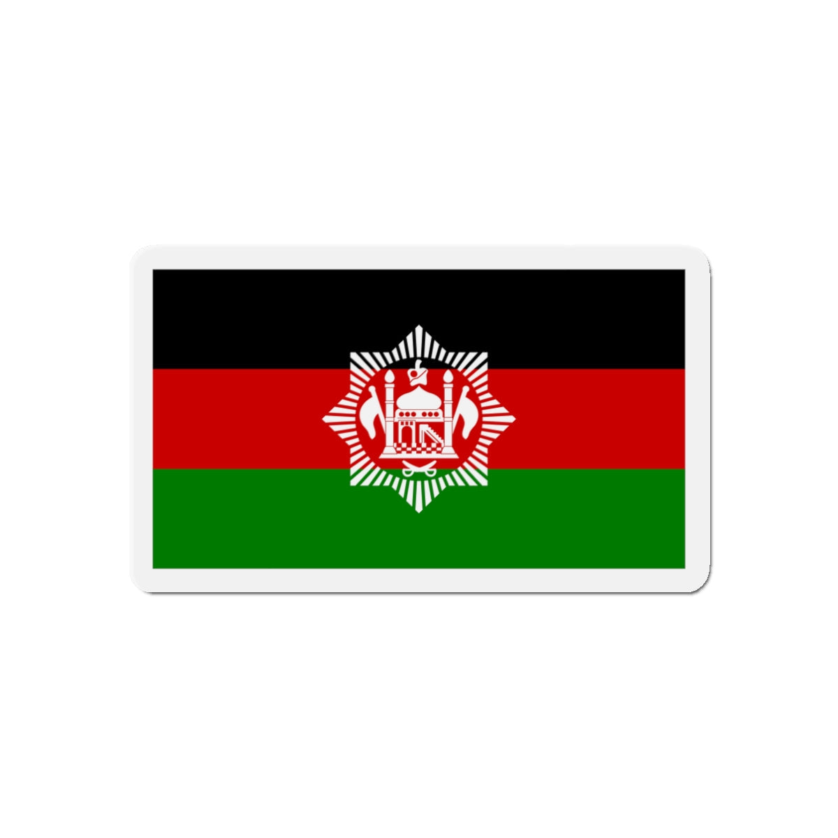 Flag of Afghanistan 1928 - Die-Cut Magnet-3" x 3"-The Sticker Space