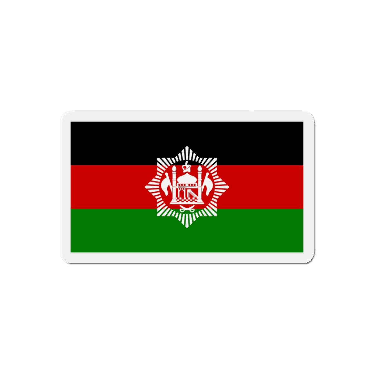 Flag of Afghanistan 1928 - Die-Cut Magnet-4" x 4"-The Sticker Space