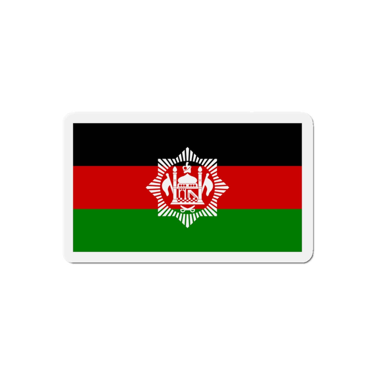 Flag of Afghanistan 1928 - Die-Cut Magnet-5" x 5"-The Sticker Space