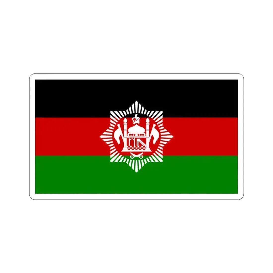 Flag of Afghanistan 1928 STICKER Vinyl Die-Cut Decal 3 Inch - The Sticker Space
