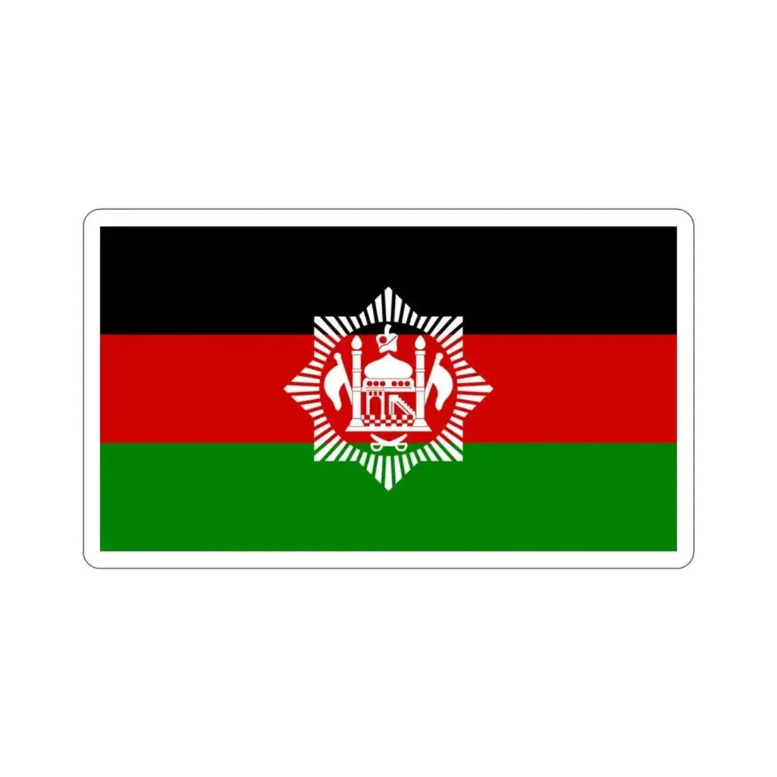 Flag of Afghanistan 1928 STICKER Vinyl Die-Cut Decal 3 Inch - The Sticker Space