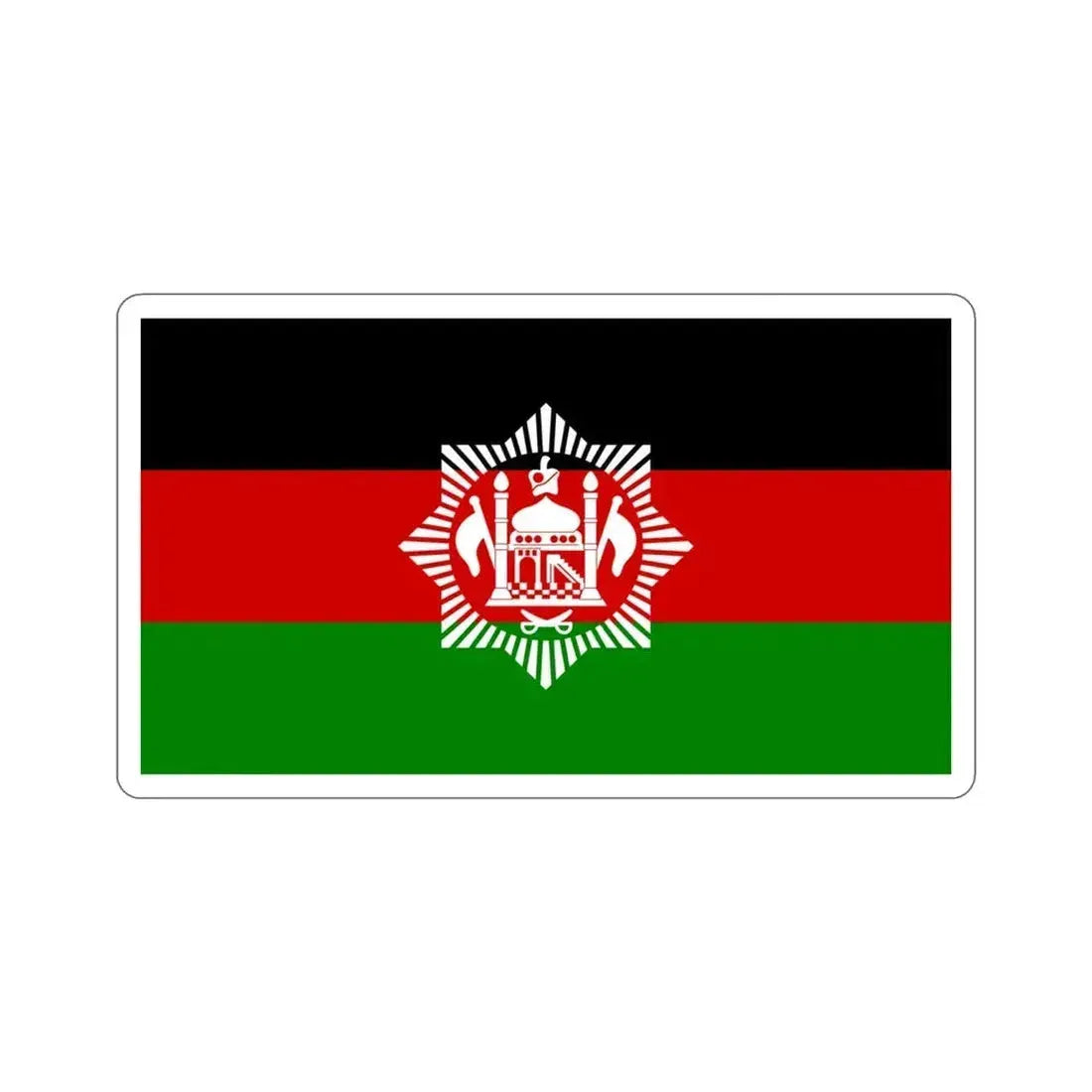 Flag of Afghanistan 1928 STICKER Vinyl Die-Cut Decal 4 Inch - The Sticker Space