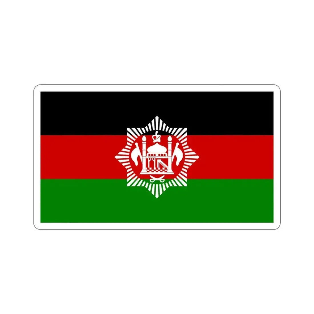 Flag of Afghanistan 1928 STICKER Vinyl Die-Cut Decal 4 Inch - The Sticker Space