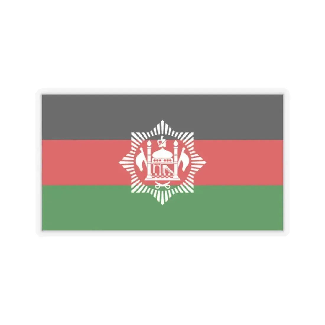 Flag of Afghanistan 1928 - STICKER Vinyl Kiss-Cut Decal 2 Inch Transparent - The Sticker Space