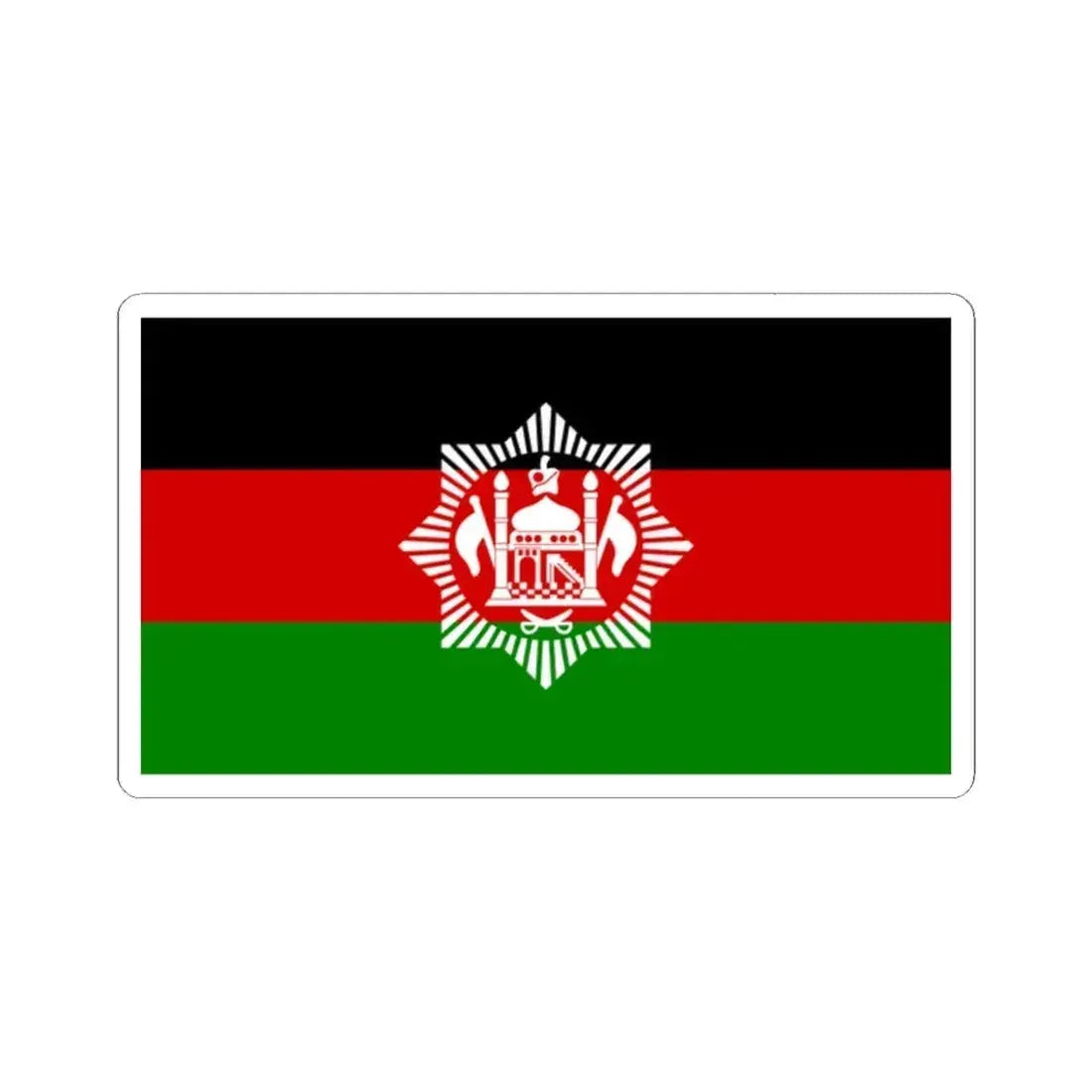 Flag of Afghanistan 1928 - STICKER Vinyl Kiss-Cut Decal 2 Inch White - The Sticker Space