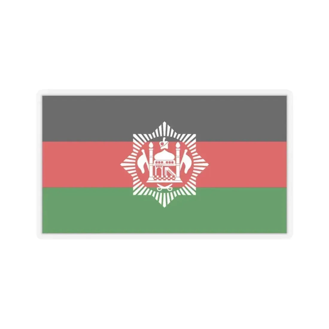 Flag of Afghanistan 1928 - STICKER Vinyl Kiss-Cut Decal 3 Inch Transparent - The Sticker Space