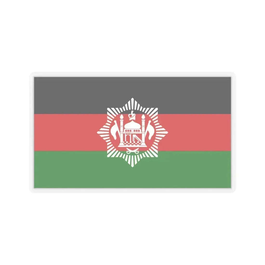 Flag of Afghanistan 1928 - STICKER Vinyl Kiss-Cut Decal 4 Inch Transparent - The Sticker Space