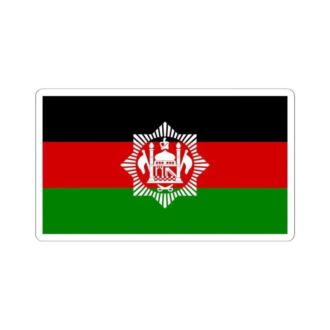 Flag of Afghanistan 1928 - STICKER Vinyl Kiss-Cut Decal 4 Inch White - The Sticker Space